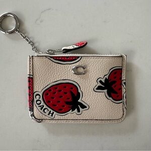 Coach Mini Skinny ID case - Strawberry Print